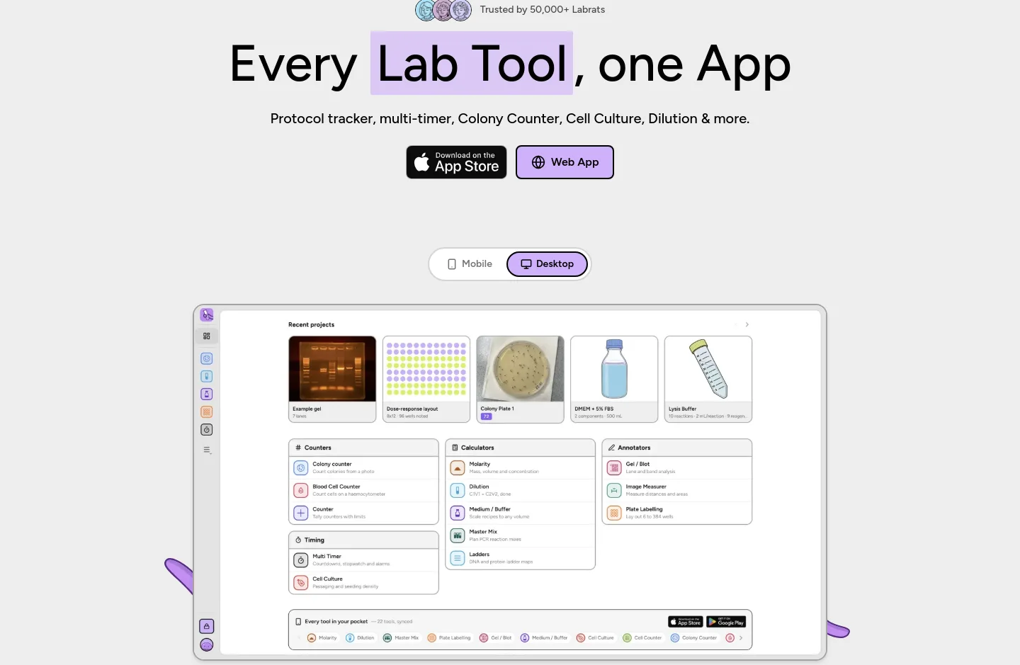 lablaps.com — a real Hero section