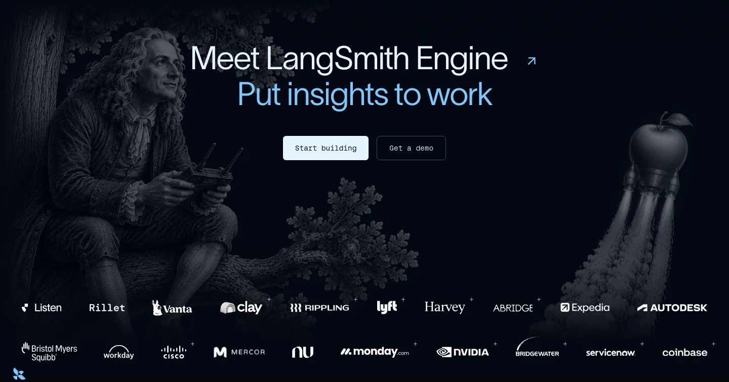 langchain.com — a real Hero section