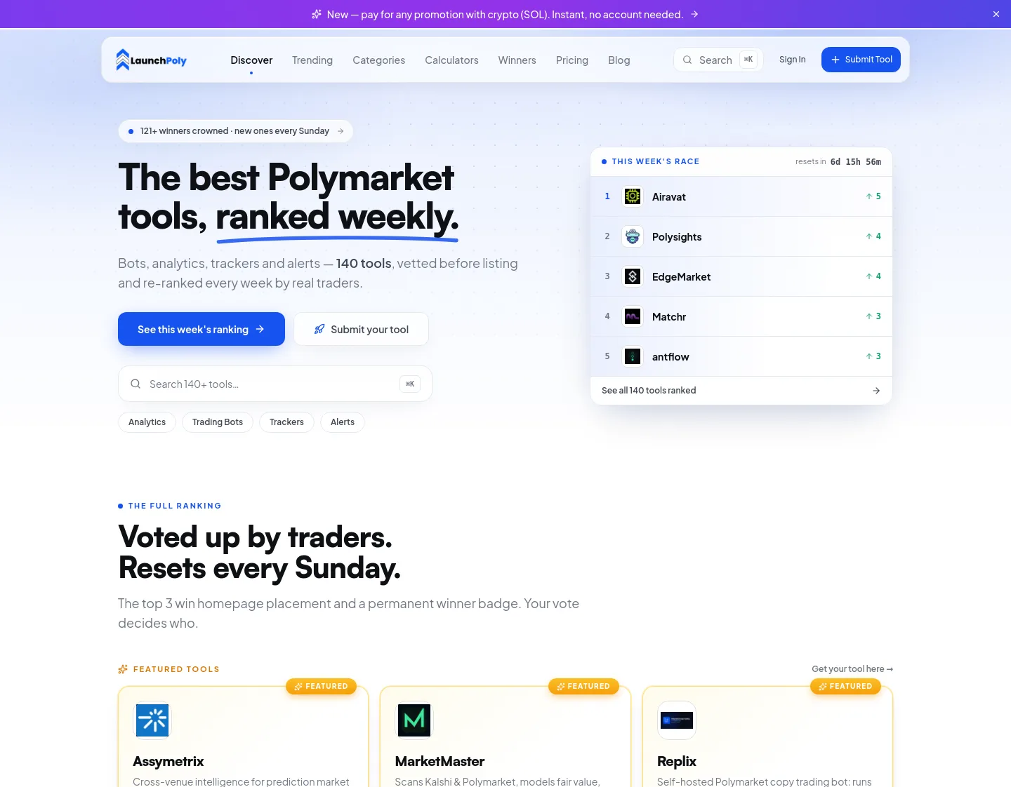 launchpoly.com — a measured funnel