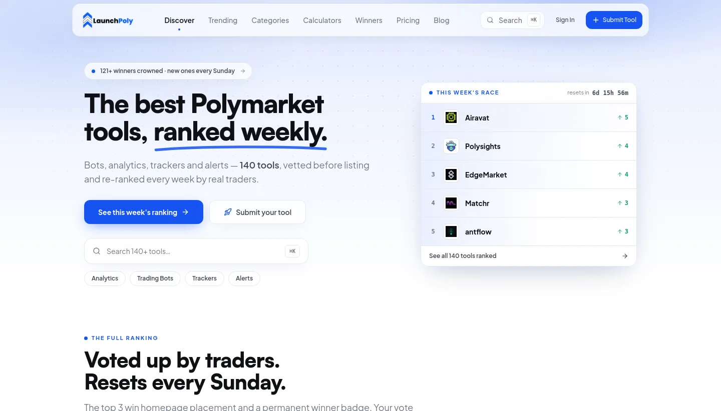 launchpoly.com Hero section