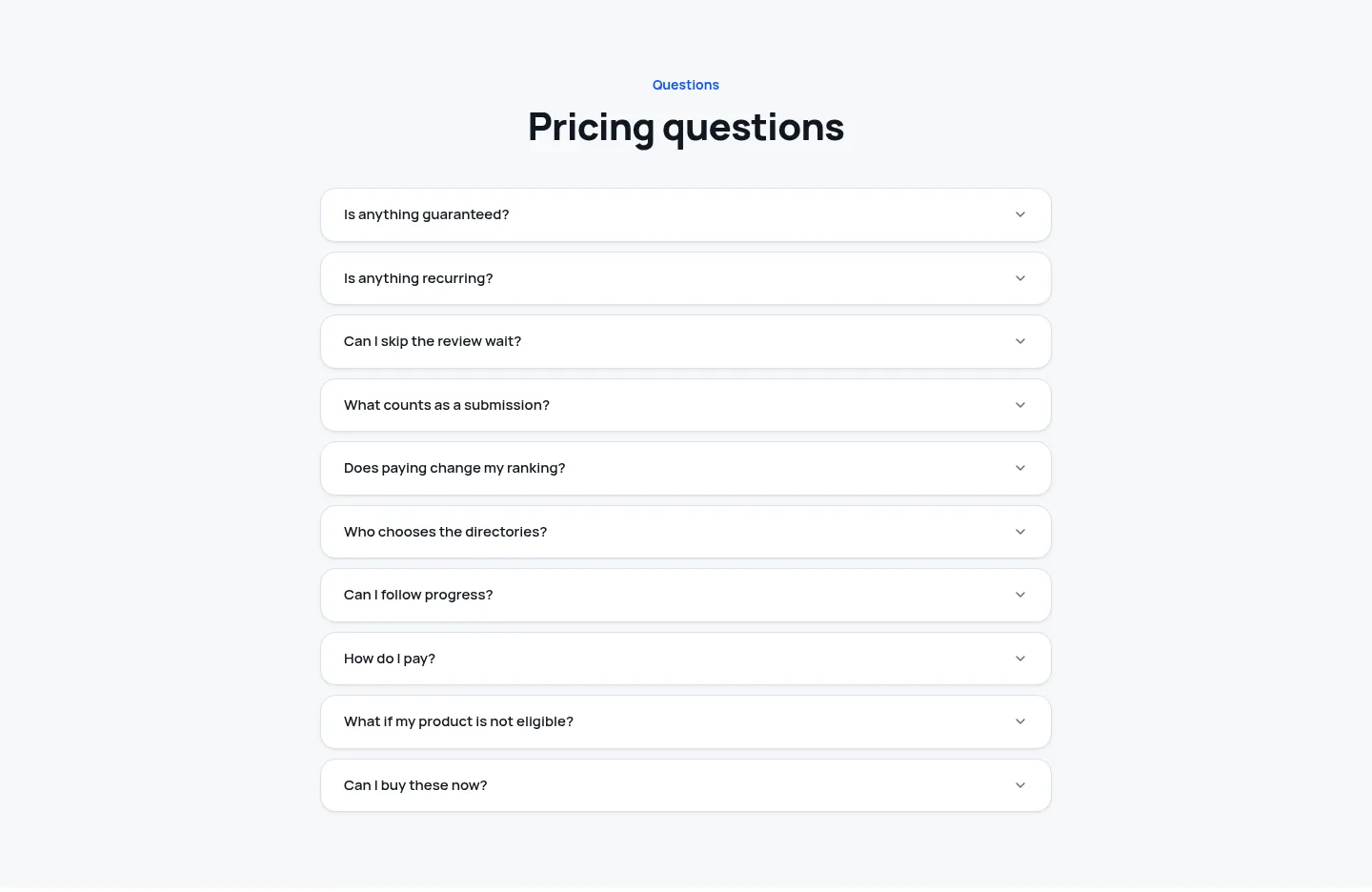 launchpoly.com — a real FAQ section