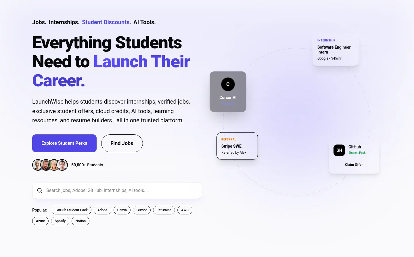launchwise.tech — a real Hero section