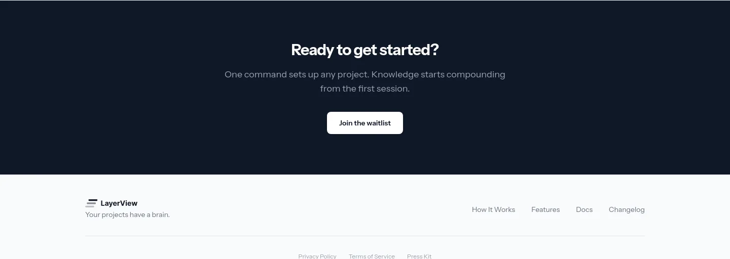 layerview.dev — a real CTA section