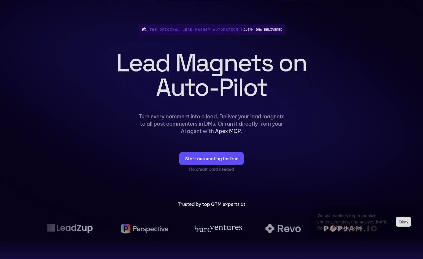 leadshark.io — a real Logo Wall section