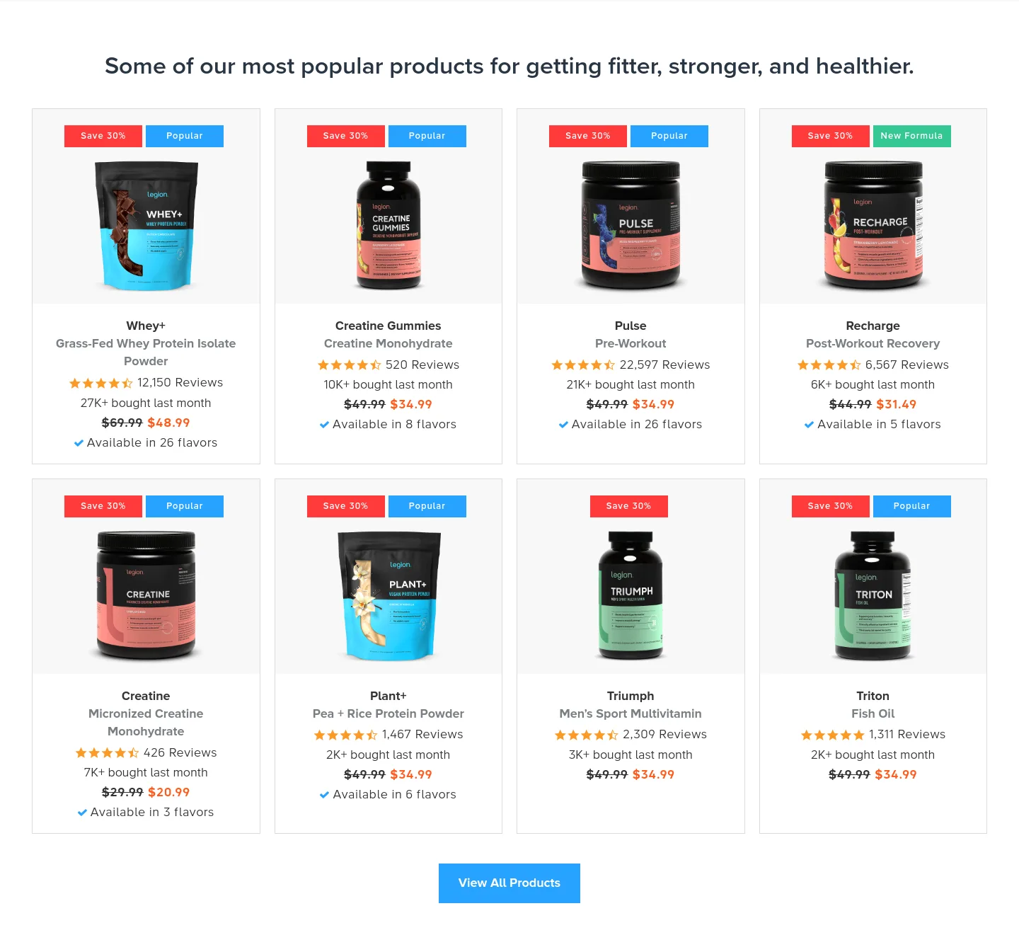 legionathletics.com Pricing section
