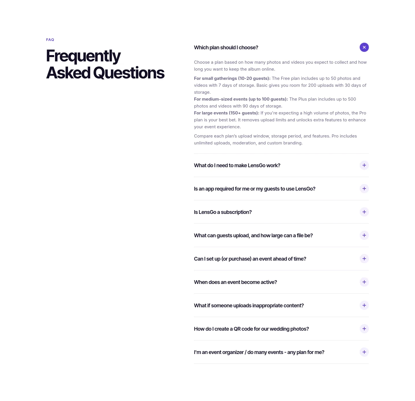 lensgo.app FAQ section