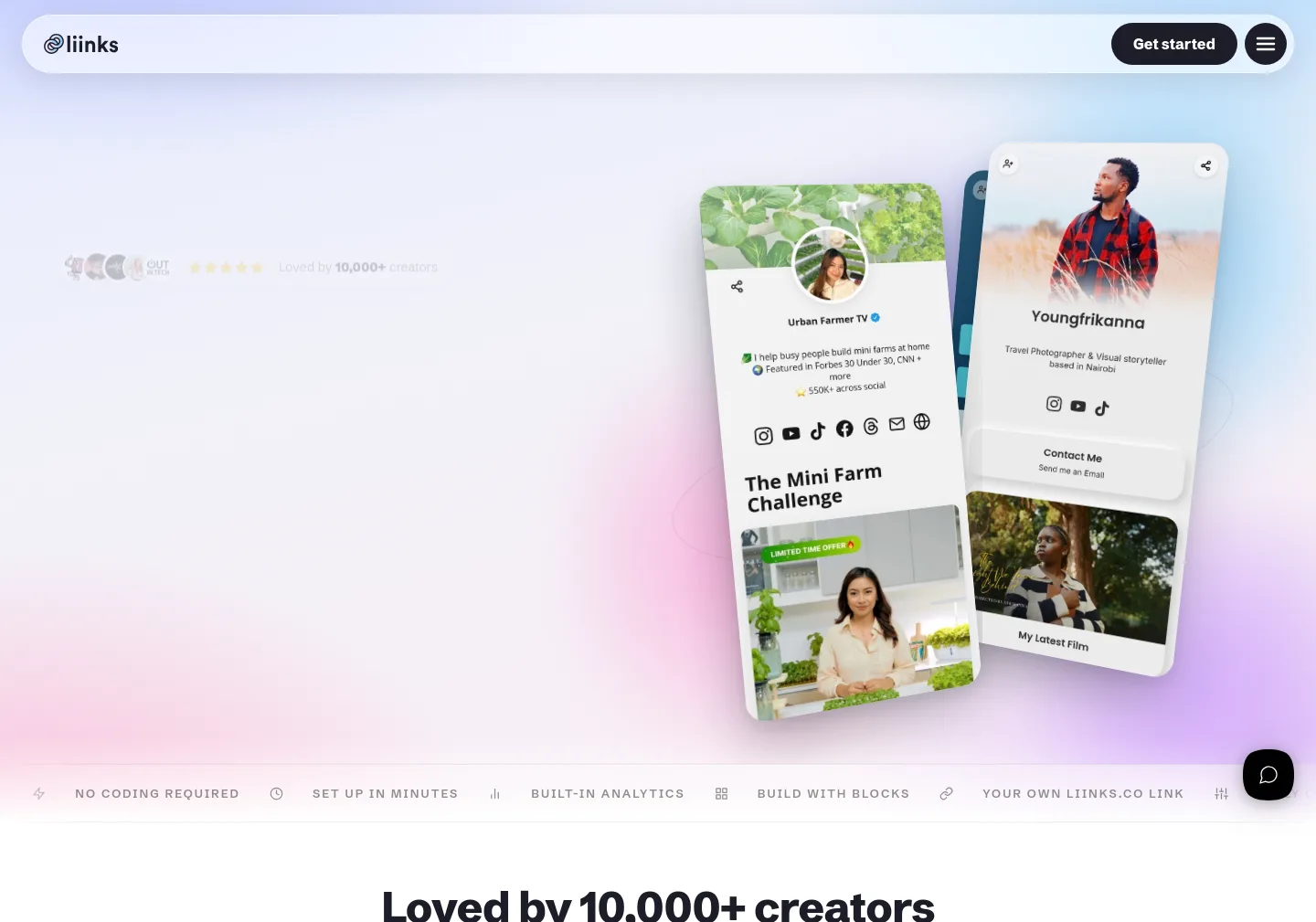 liinks.co — a real Logo Wall section