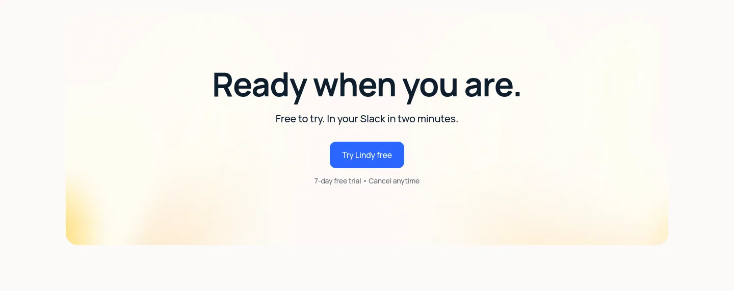 lindy.ai CTA section