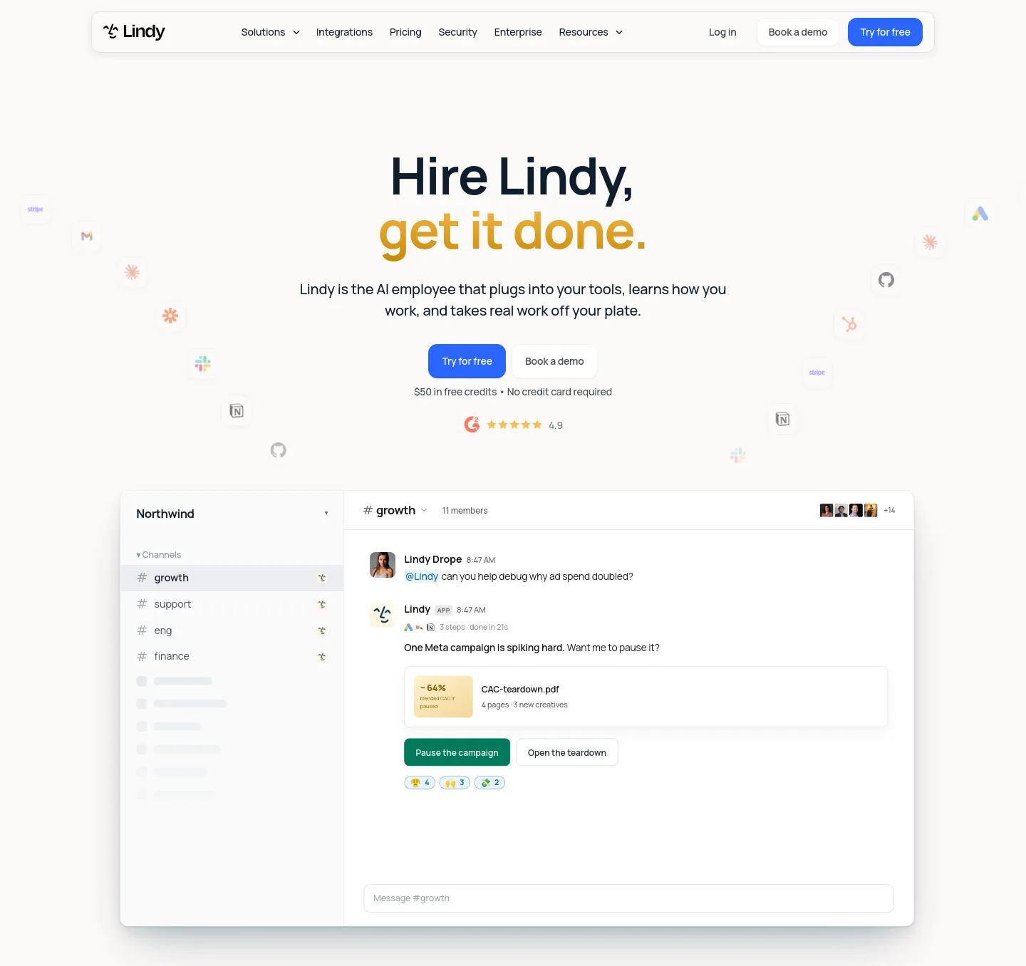 lindy.ai Hero