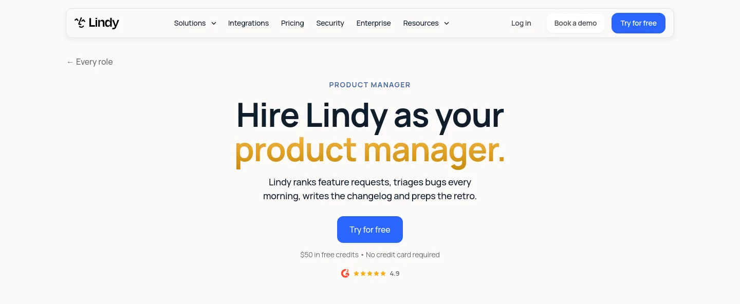 lindy.ai Hero