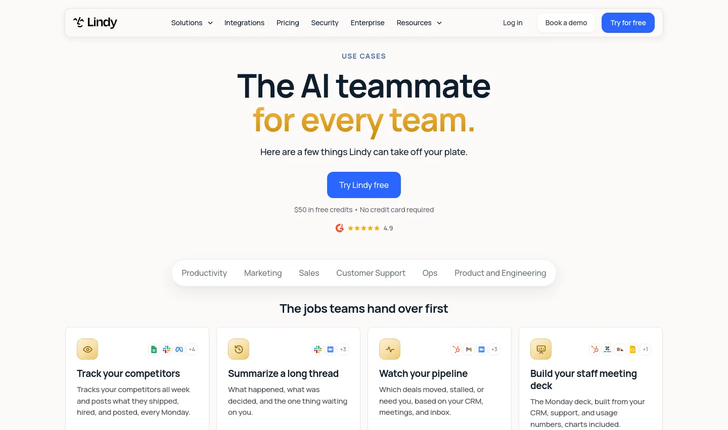 lindy.ai Hero