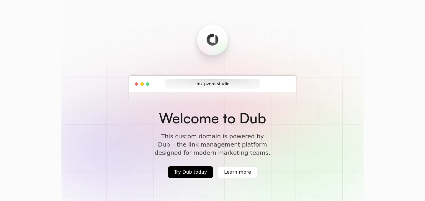 link.pzero.studio — a real Hero section