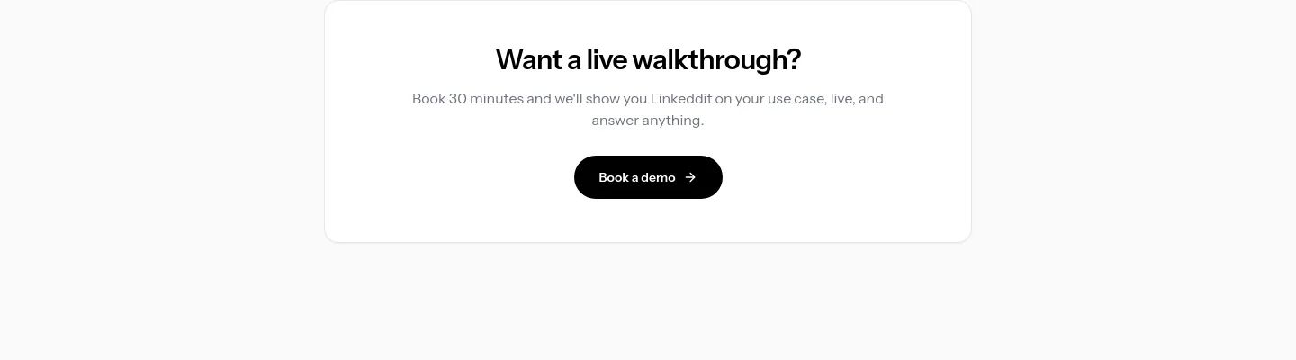 linkeddit.com CTA section