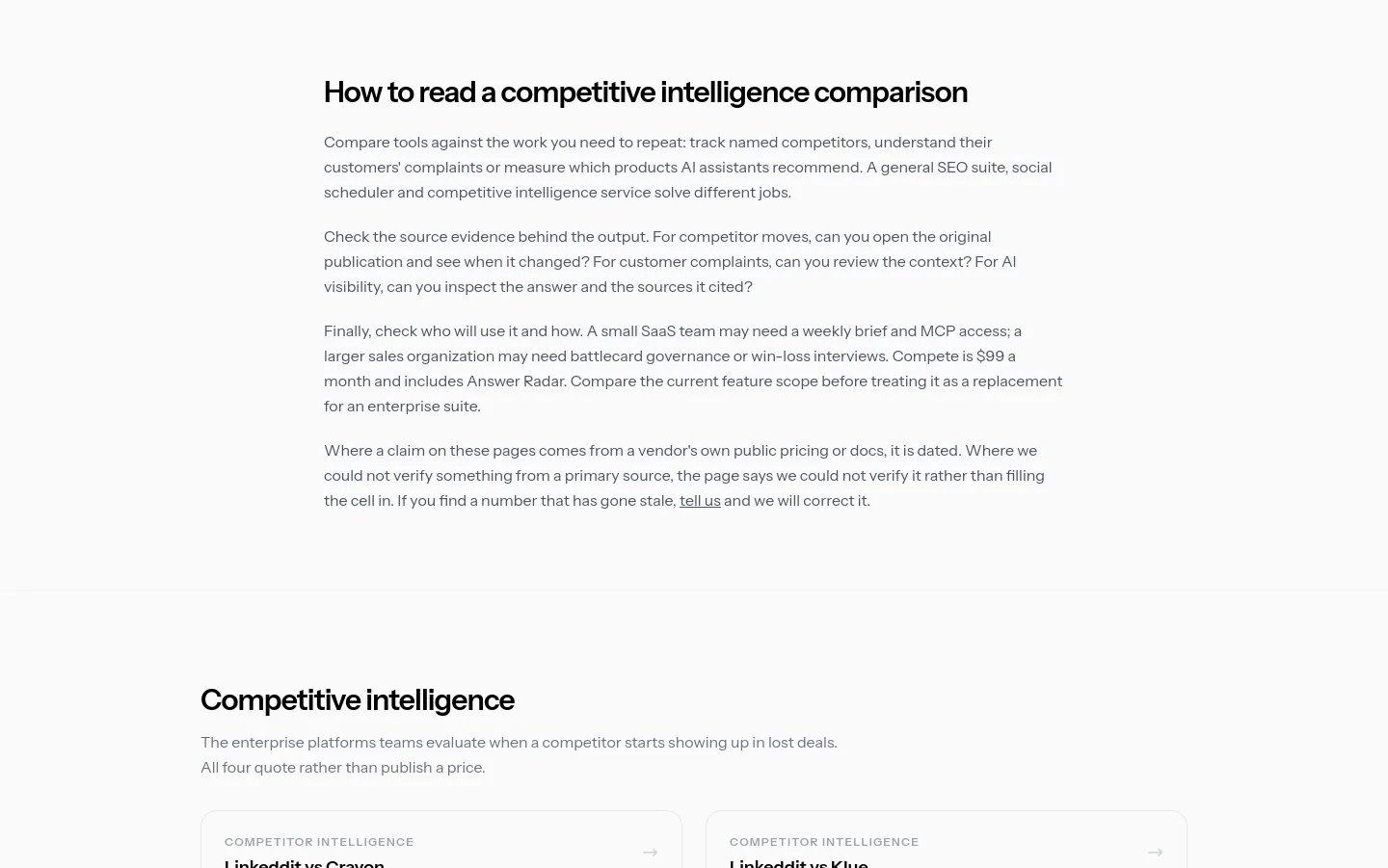 linkeddit.com Features section