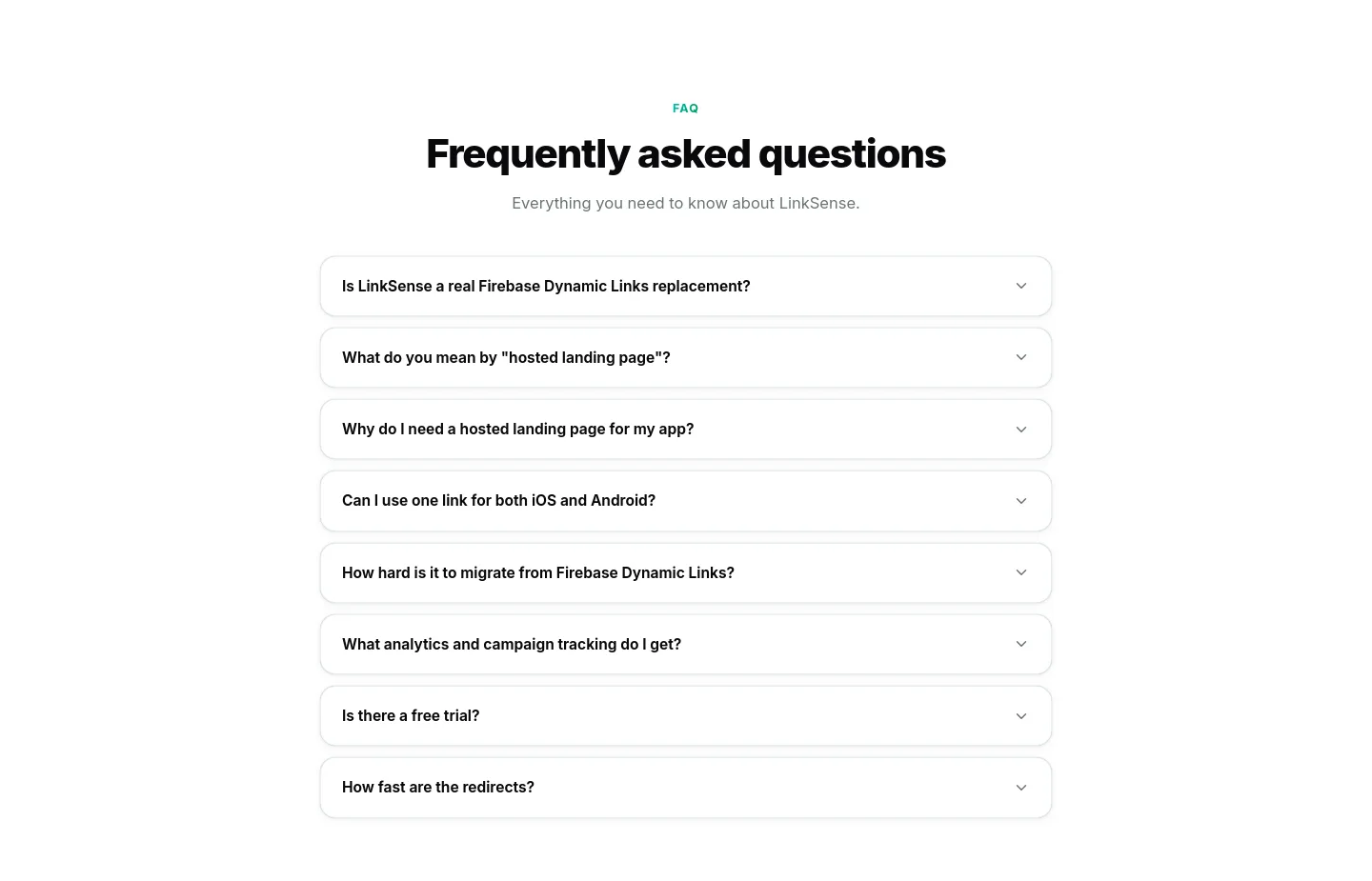 linksense.net FAQ section