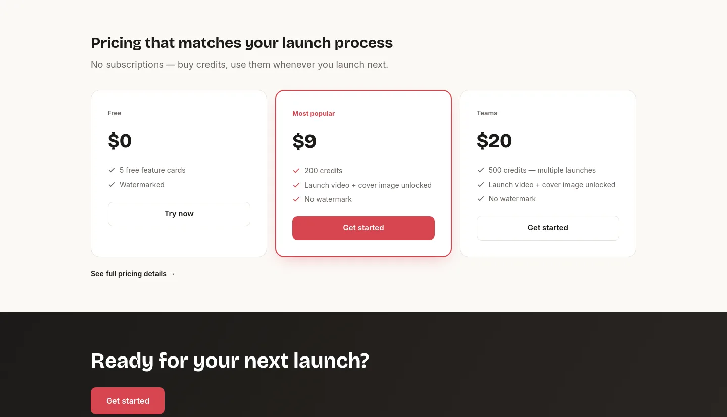 listpro.app Pricing section