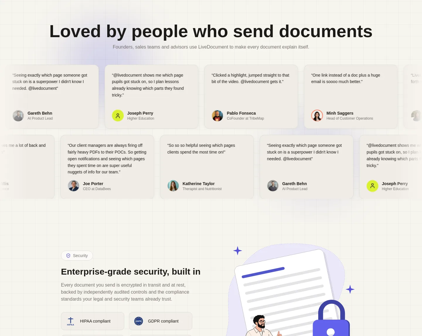 livedocument.com — a real Logo Wall section