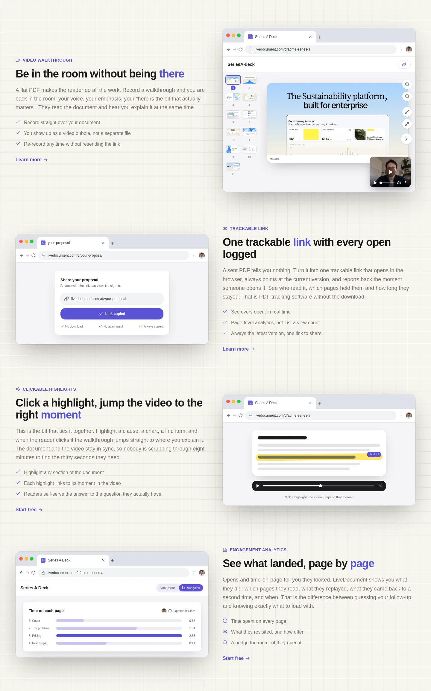 livedocument.com Features section