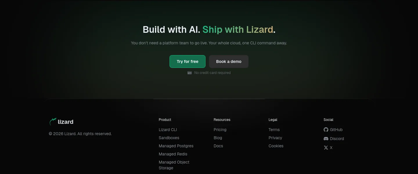 lizard.build CTA section
