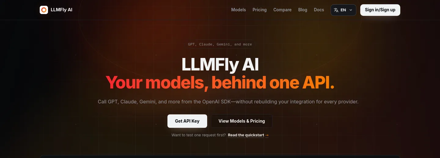 llmfly.ai — a measured funnel