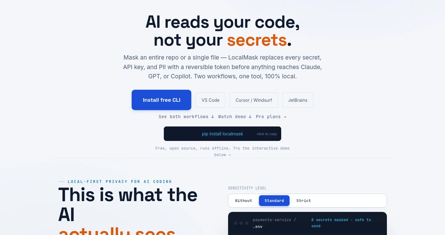 localmaskpro.com — a real Hero section