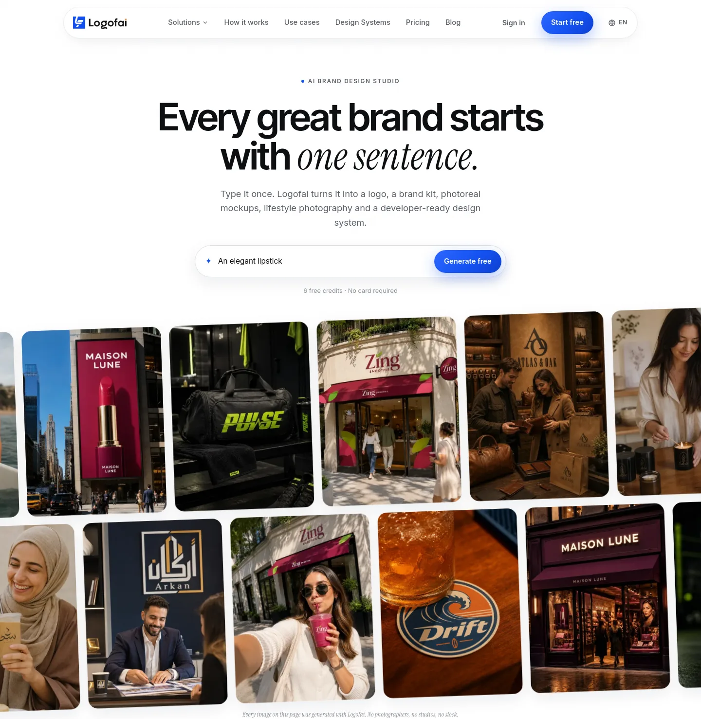 logofai.com Hero section