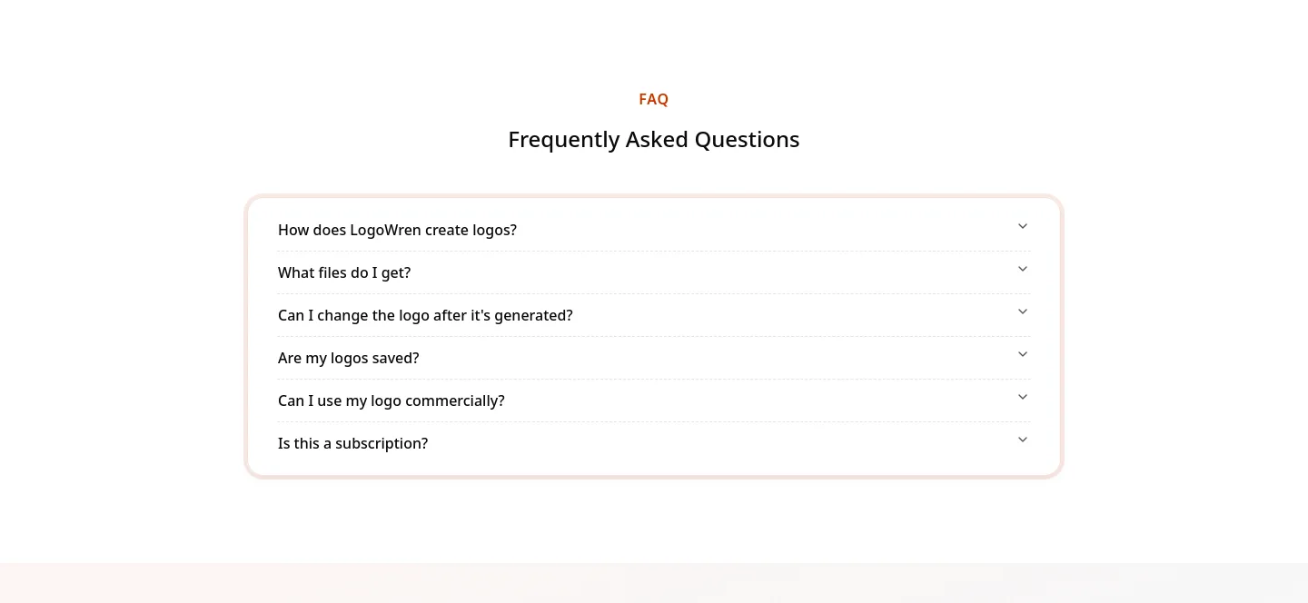 logowren.com FAQ section