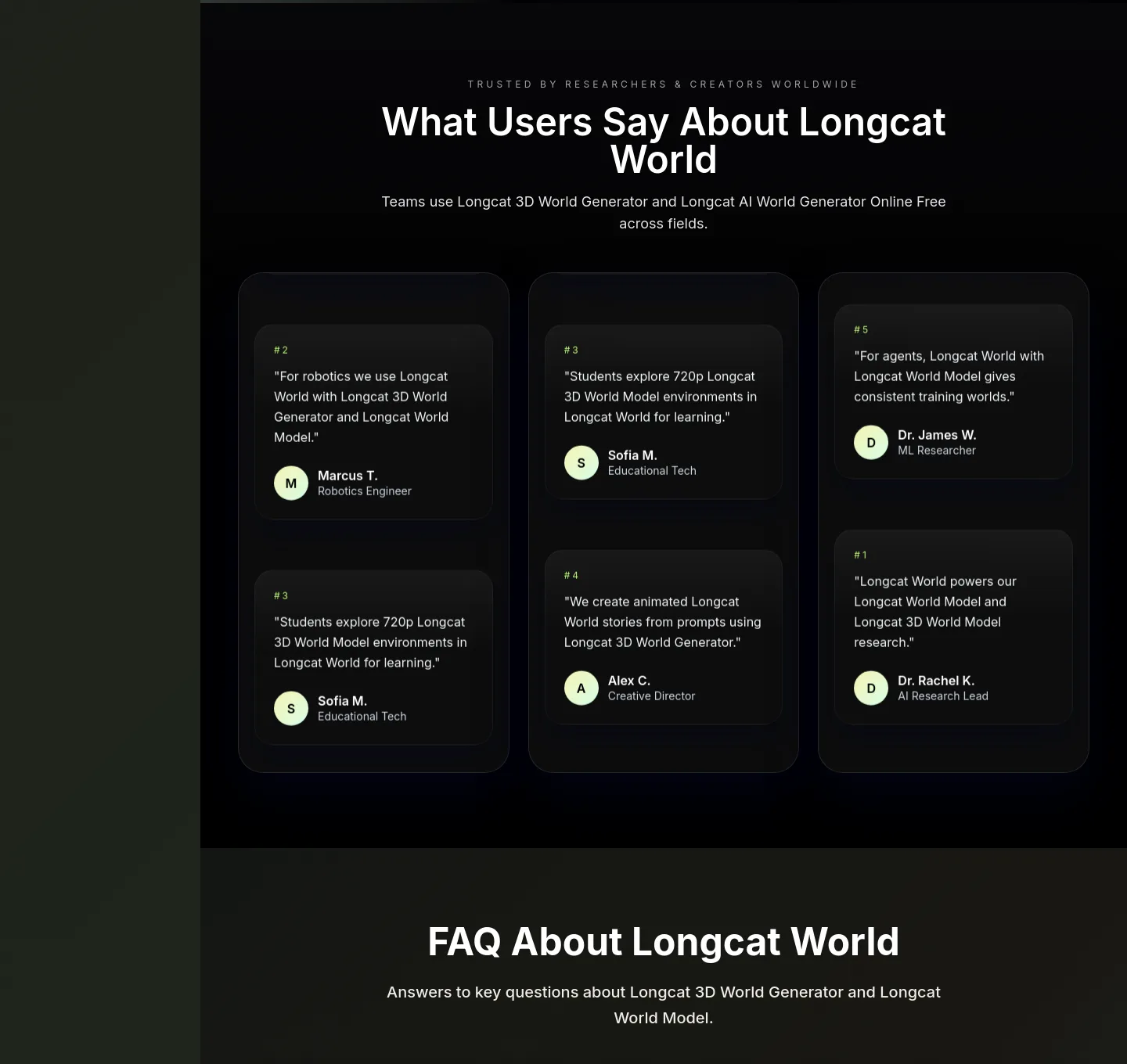 longcatworld.com — a real Logo Wall section