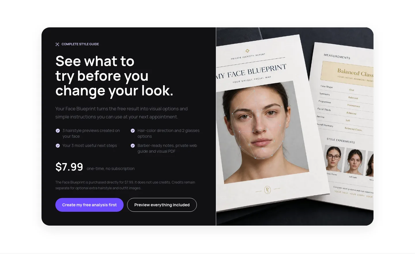 lookblueprint.com — a real Pricing section
