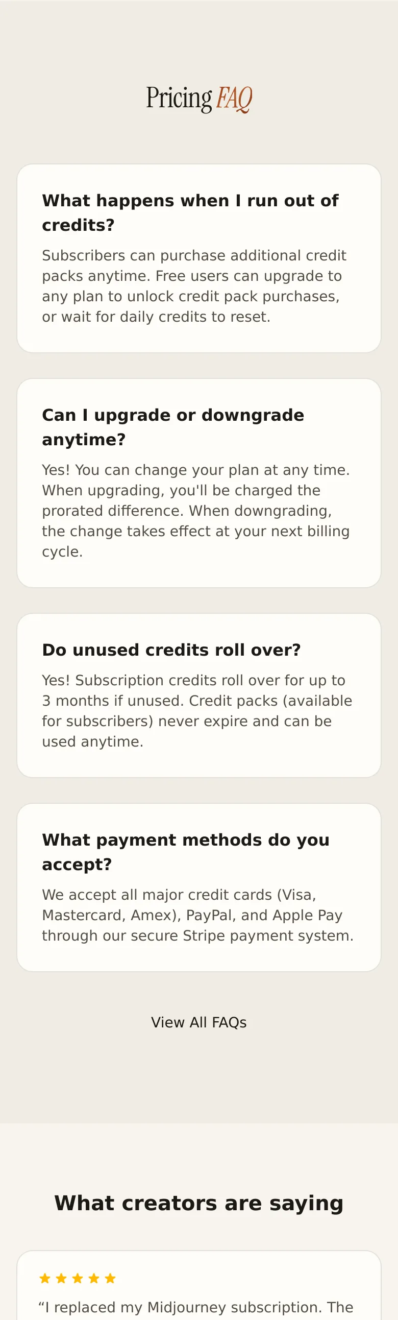lovino.ai FAQ section