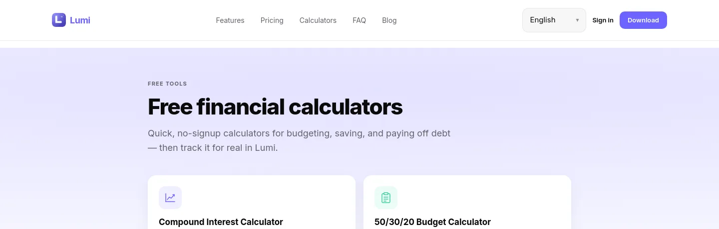 lumi.herman-apps.com — a measured funnel