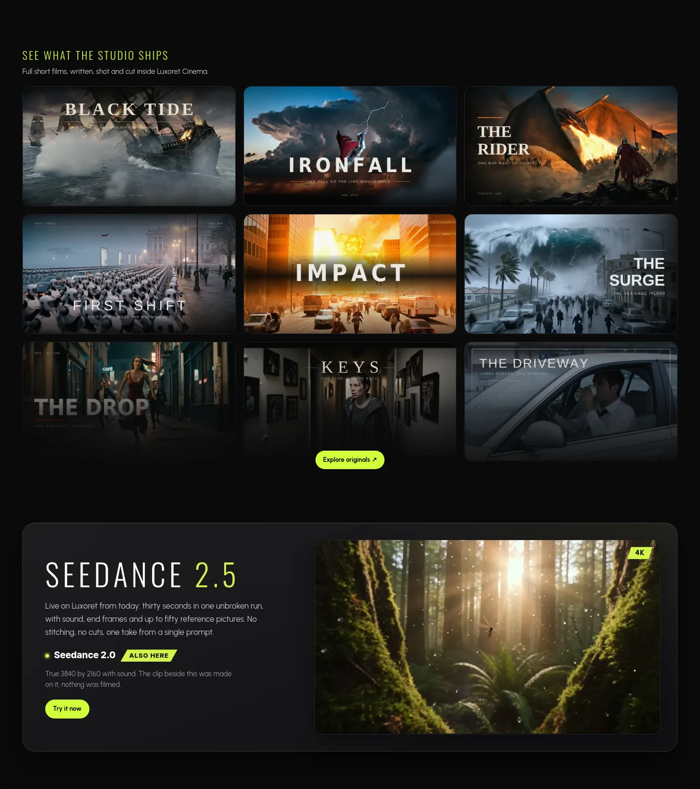 luxoret.com — a real Logo Wall section