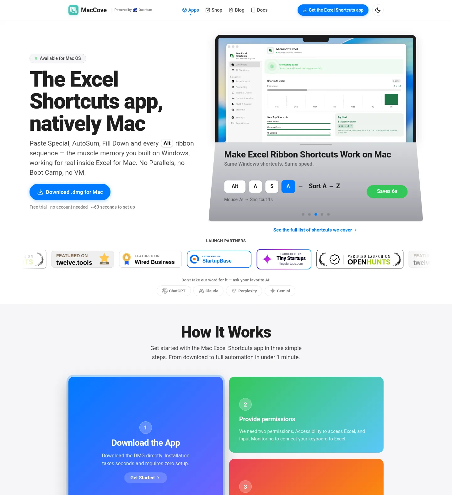 maccove.com Hero section