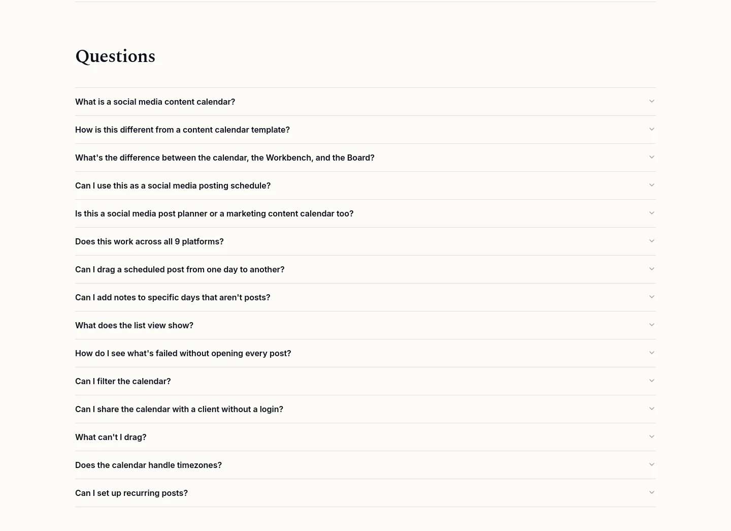 maevesocial.com FAQ section