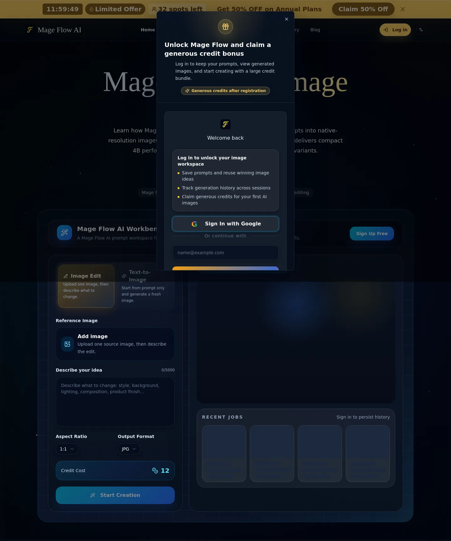 mageflow.org — a real Hero section