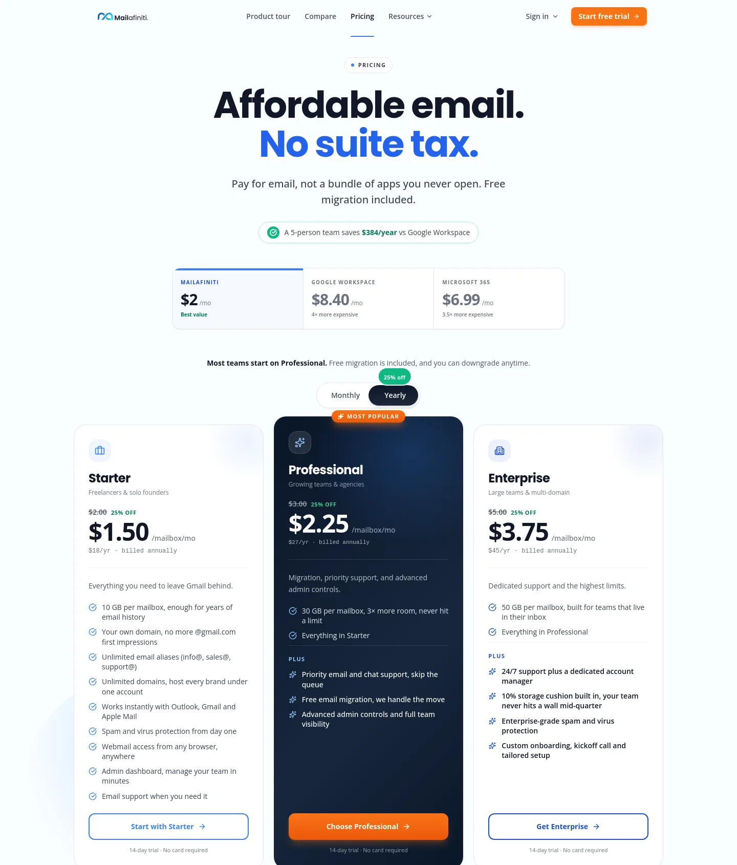 mailafiniti.com Hero