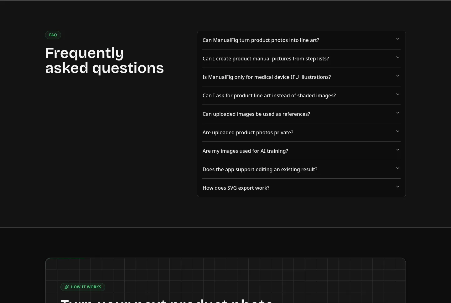 manualfig.ai FAQ section