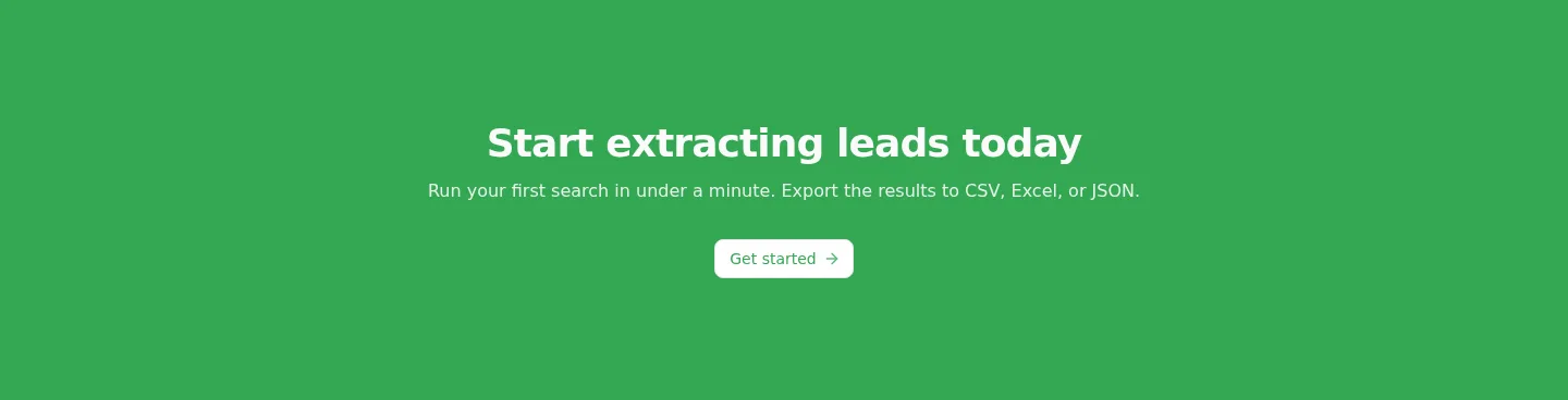 mapleads.ai — a real CTA section