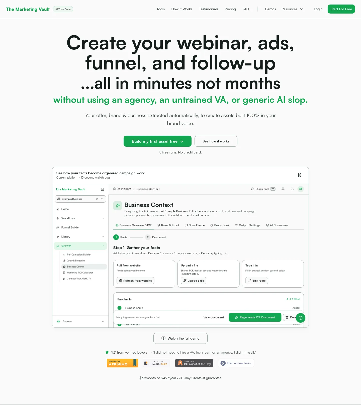 marketerprompts.com — a real Hero section