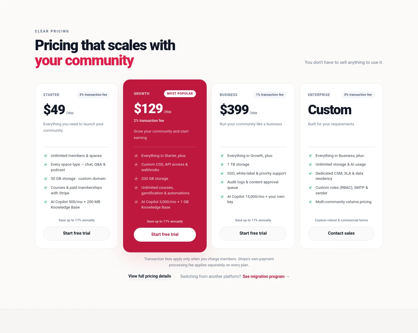 mateflow.com Pricing section
