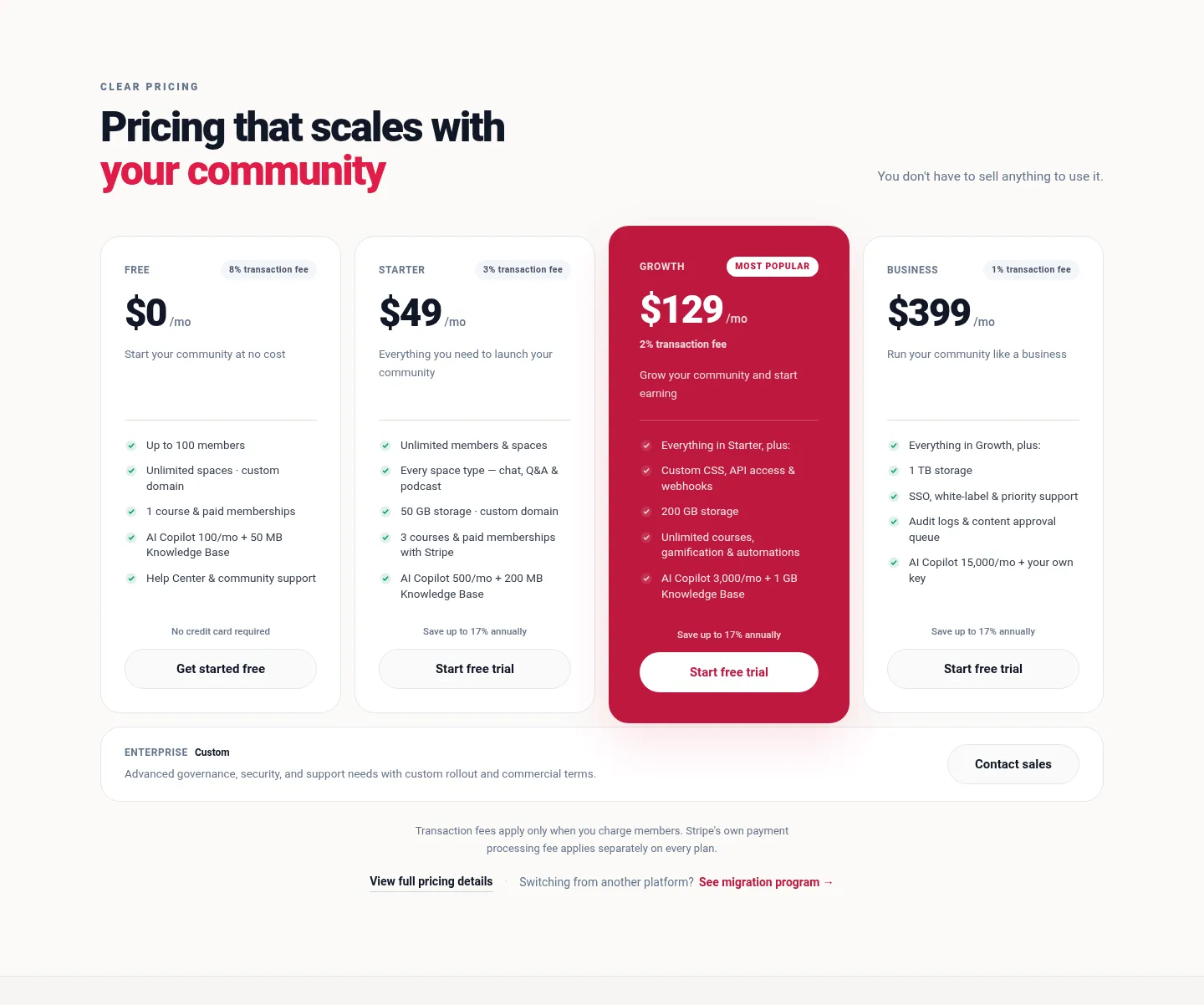mateflow.com — a real Pricing section