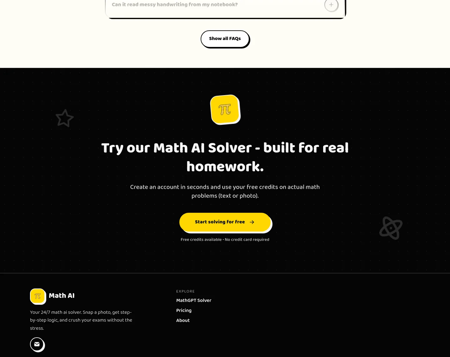 mathai.chat FAQ section