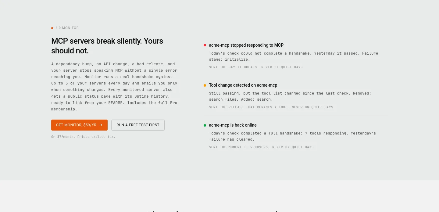 mcpvault.io — a real Pricing section