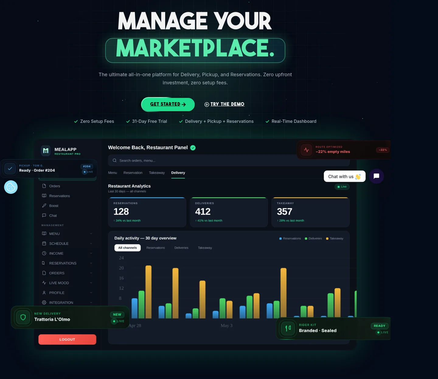 mealapp.be — a real Hero section