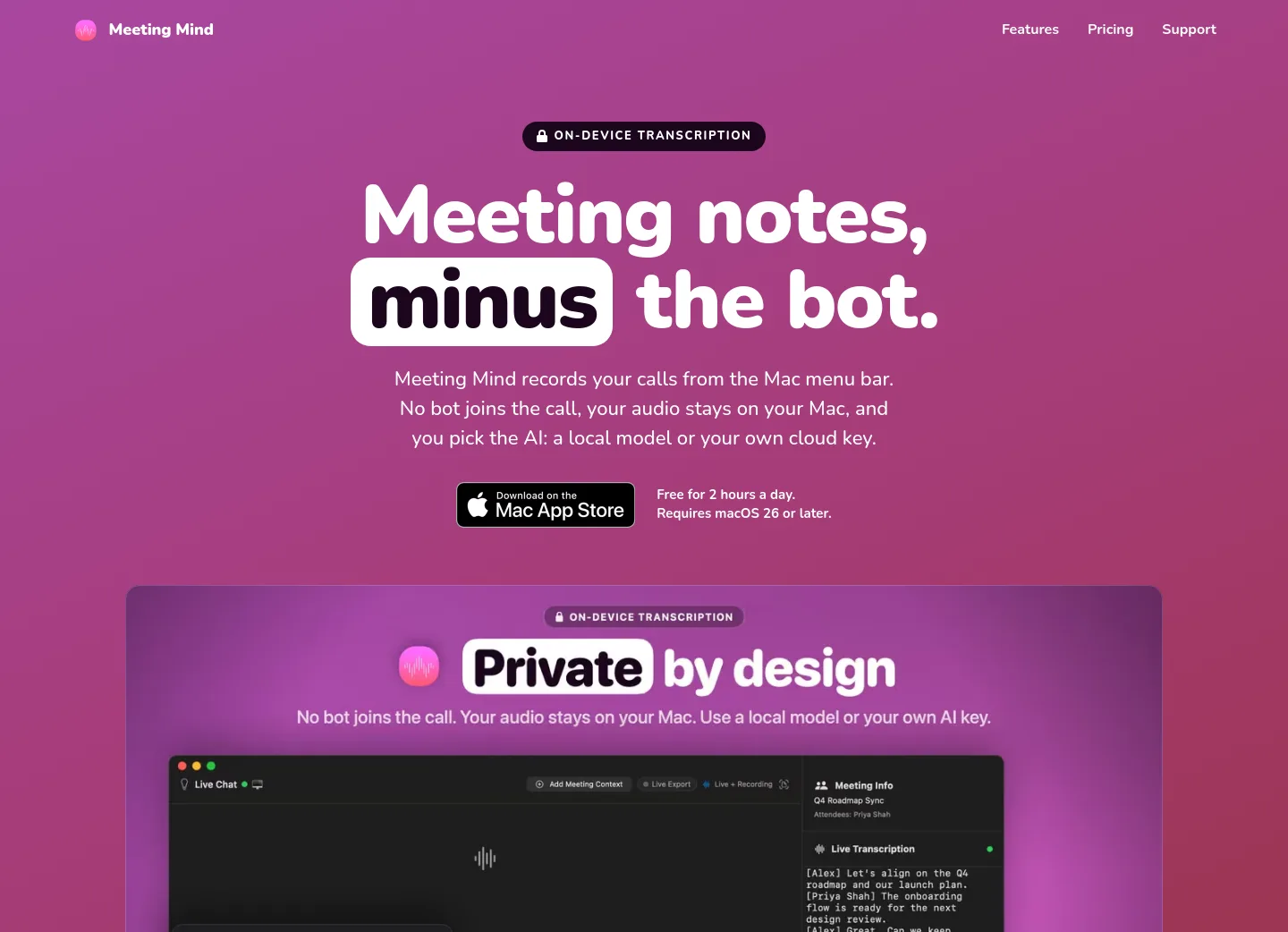 meetingmind.kilabyte.io — a measured funnel