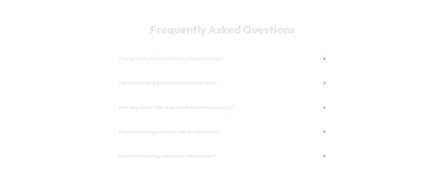 meetwave.io FAQ section