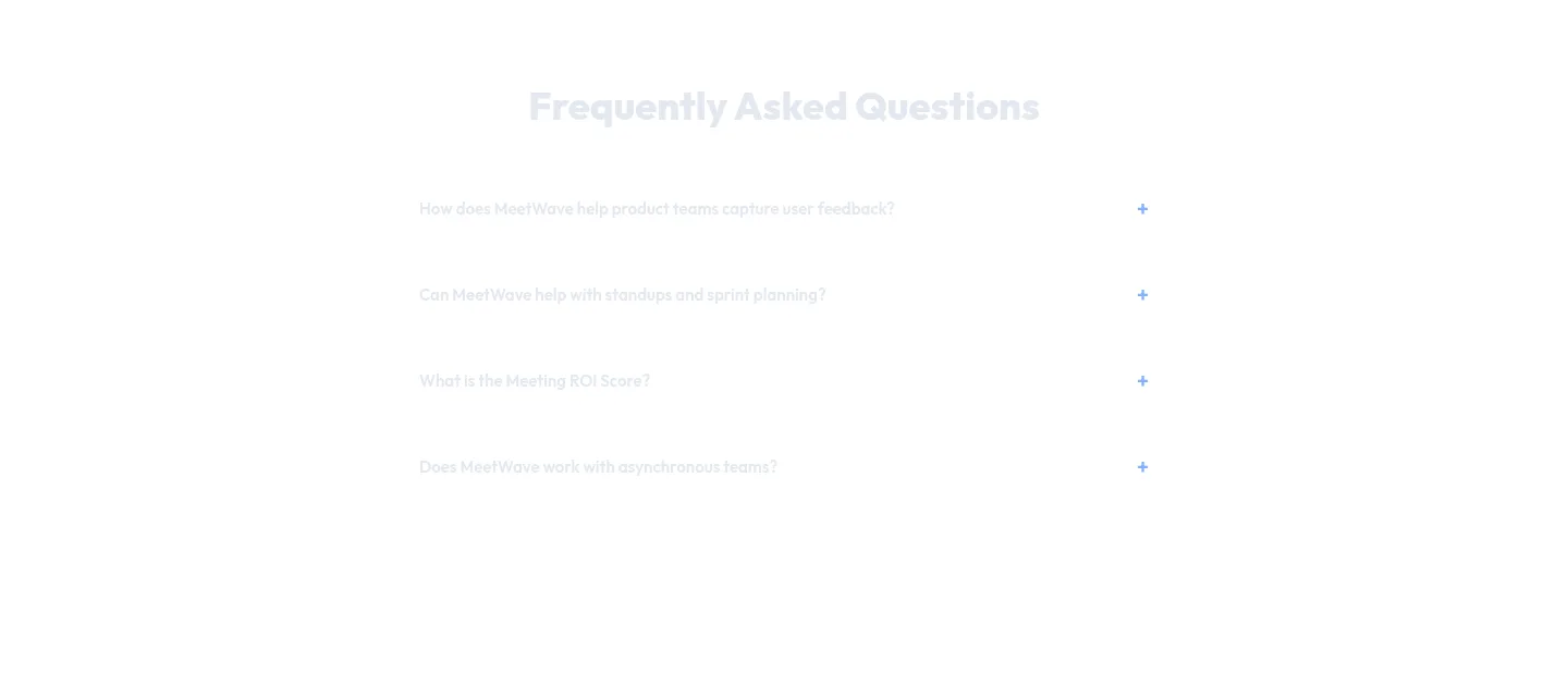 meetwave.io FAQ section