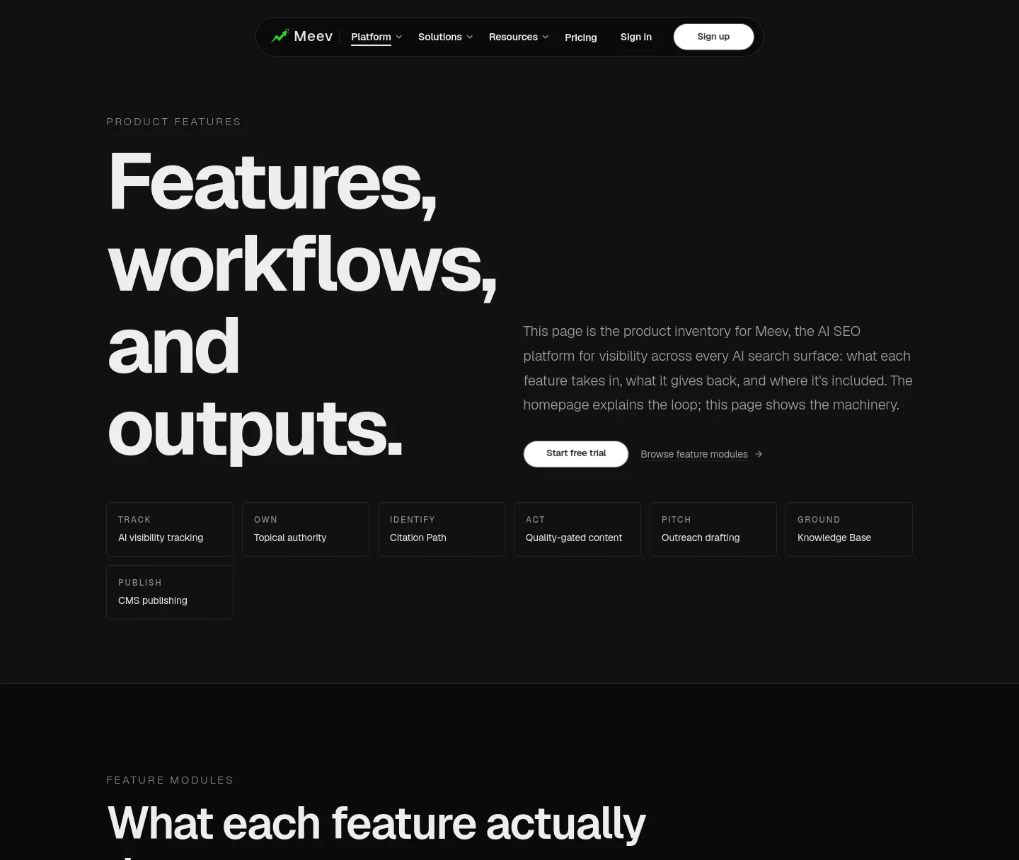 meev.ai Hero section