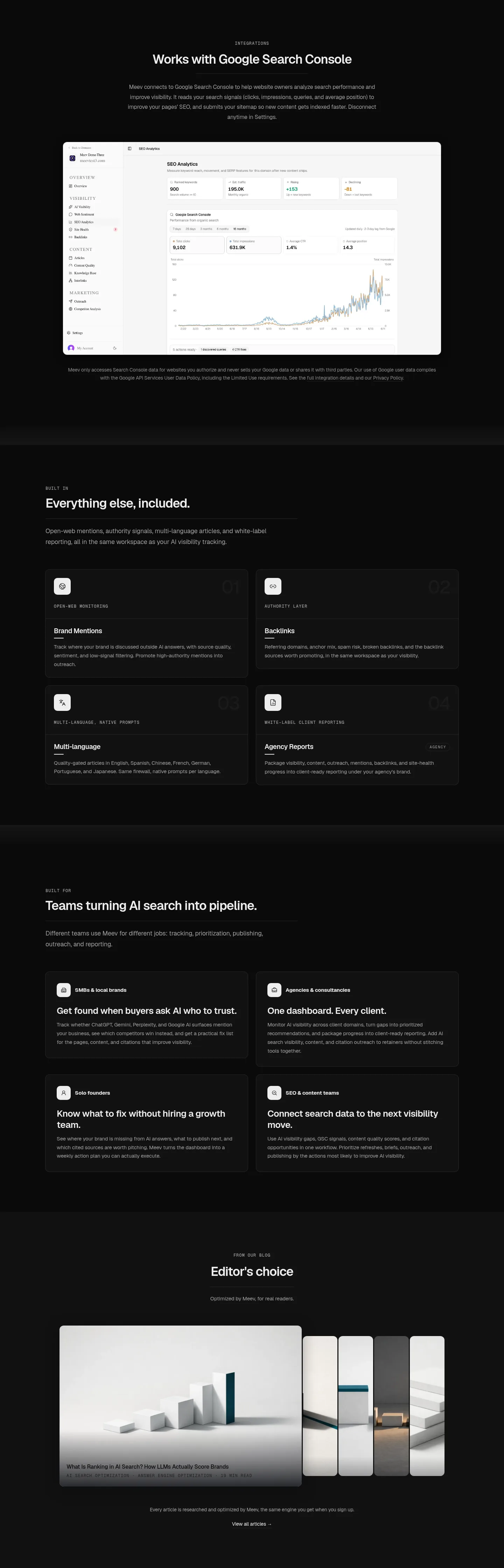 meev.ai — a real Logo Wall section