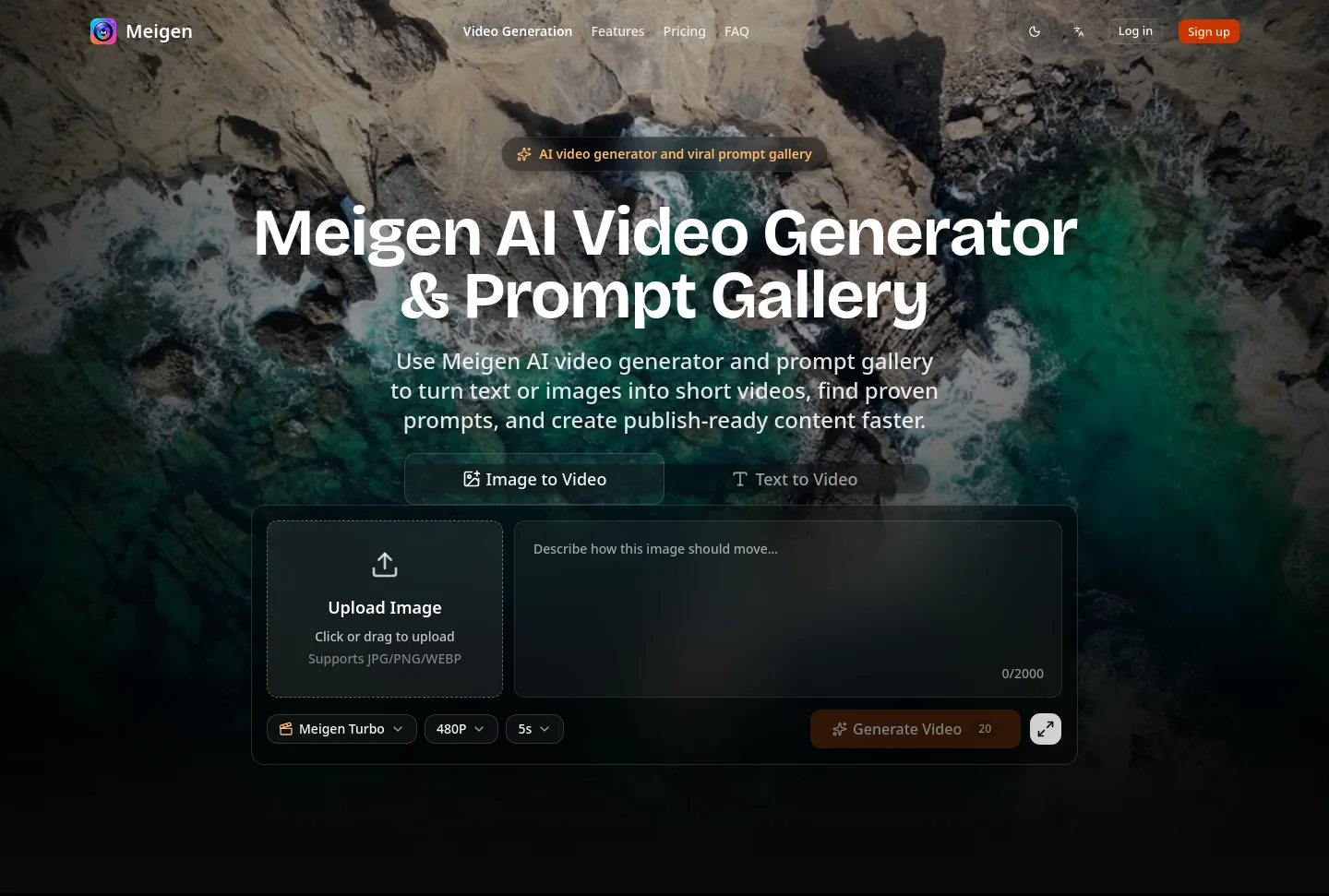 meigen.cc — a real Hero section